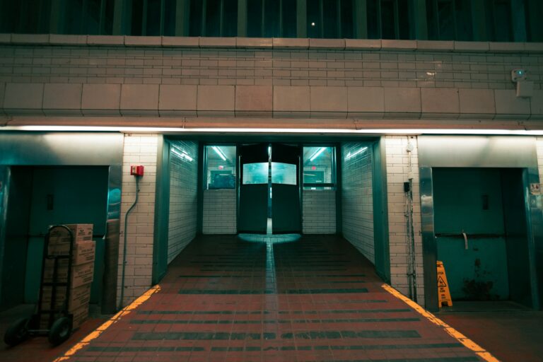 Entrance to a temperature-controlled storage room